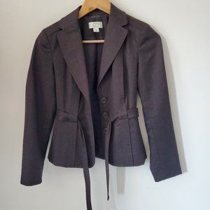 Ann Taylor Brown Blazer with Waist Tie